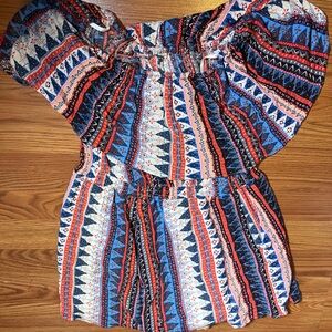 Bohemian Multicolor Off-Shoulder Dress